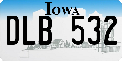 IA license plate DLB532