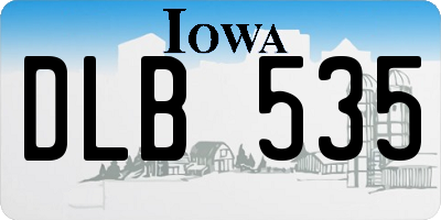 IA license plate DLB535