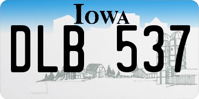 IA license plate DLB537