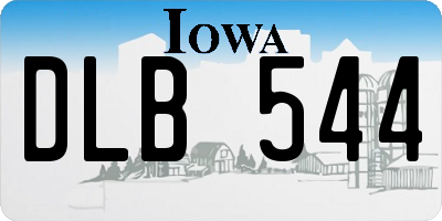 IA license plate DLB544