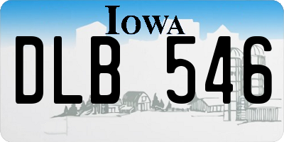 IA license plate DLB546