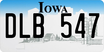 IA license plate DLB547