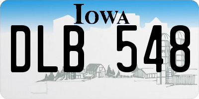 IA license plate DLB548