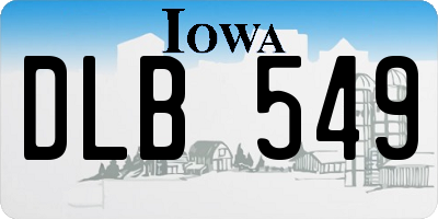 IA license plate DLB549