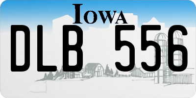 IA license plate DLB556