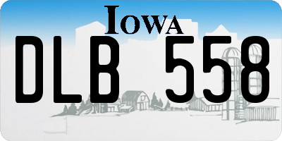 IA license plate DLB558