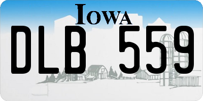 IA license plate DLB559