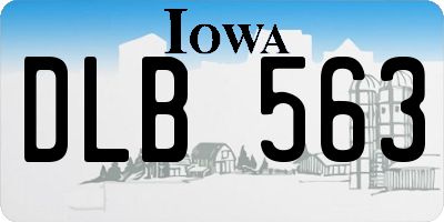 IA license plate DLB563