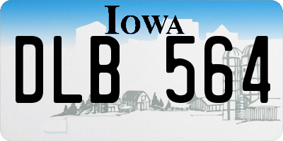 IA license plate DLB564