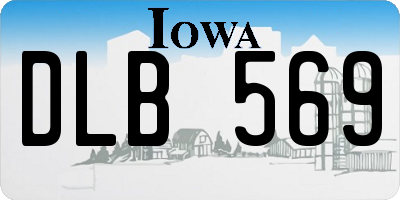 IA license plate DLB569