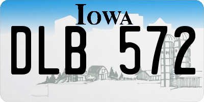 IA license plate DLB572