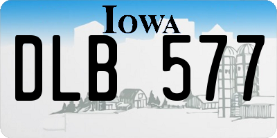 IA license plate DLB577