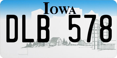 IA license plate DLB578