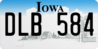 IA license plate DLB584