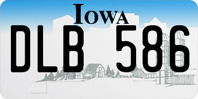 IA license plate DLB586