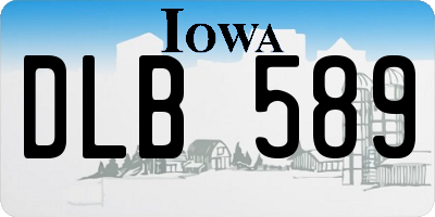 IA license plate DLB589