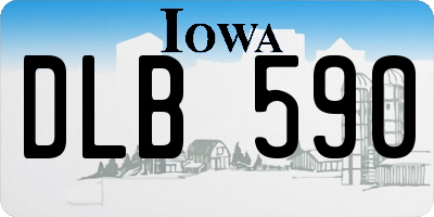 IA license plate DLB590