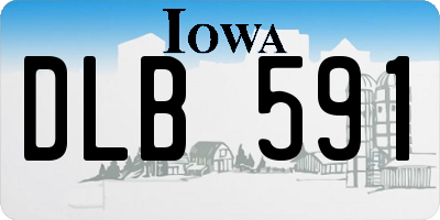 IA license plate DLB591