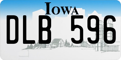 IA license plate DLB596