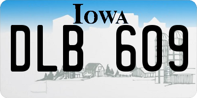 IA license plate DLB609