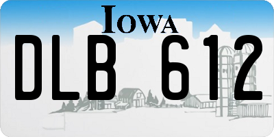 IA license plate DLB612