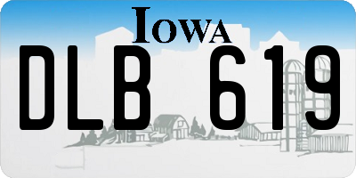 IA license plate DLB619