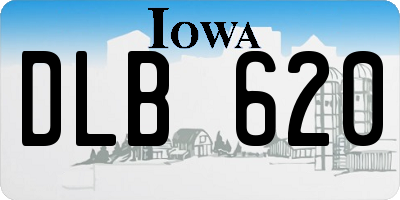 IA license plate DLB620