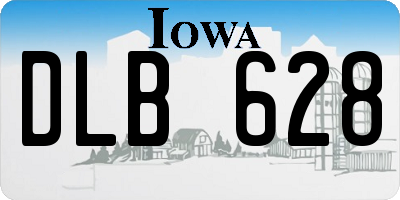 IA license plate DLB628