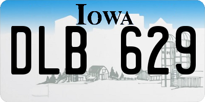 IA license plate DLB629