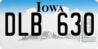 IA license plate DLB630