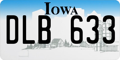 IA license plate DLB633