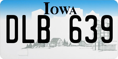 IA license plate DLB639