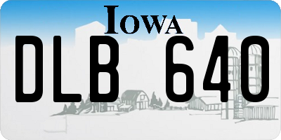 IA license plate DLB640
