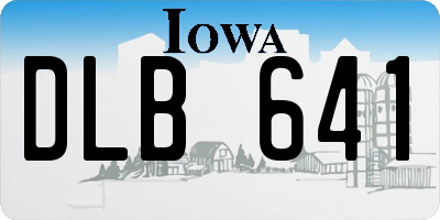 IA license plate DLB641