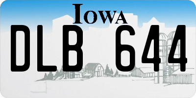IA license plate DLB644