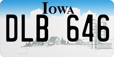 IA license plate DLB646