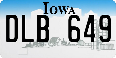 IA license plate DLB649