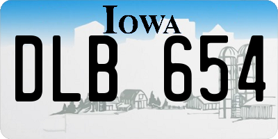 IA license plate DLB654