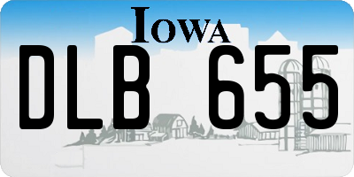 IA license plate DLB655