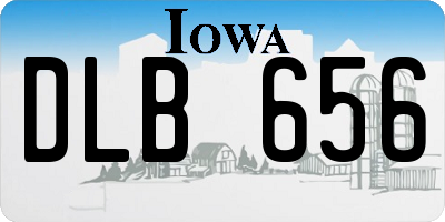 IA license plate DLB656