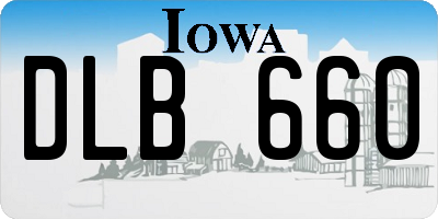 IA license plate DLB660