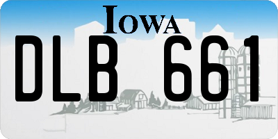 IA license plate DLB661