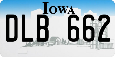 IA license plate DLB662