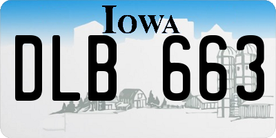 IA license plate DLB663