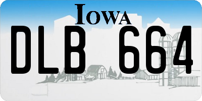 IA license plate DLB664