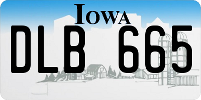 IA license plate DLB665