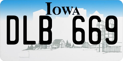 IA license plate DLB669