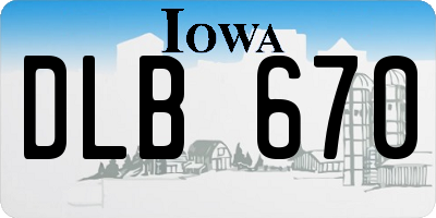 IA license plate DLB670