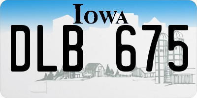 IA license plate DLB675