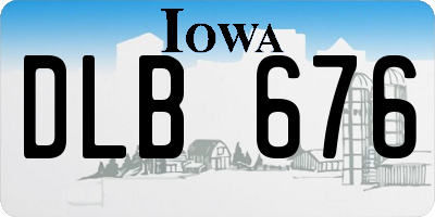 IA license plate DLB676